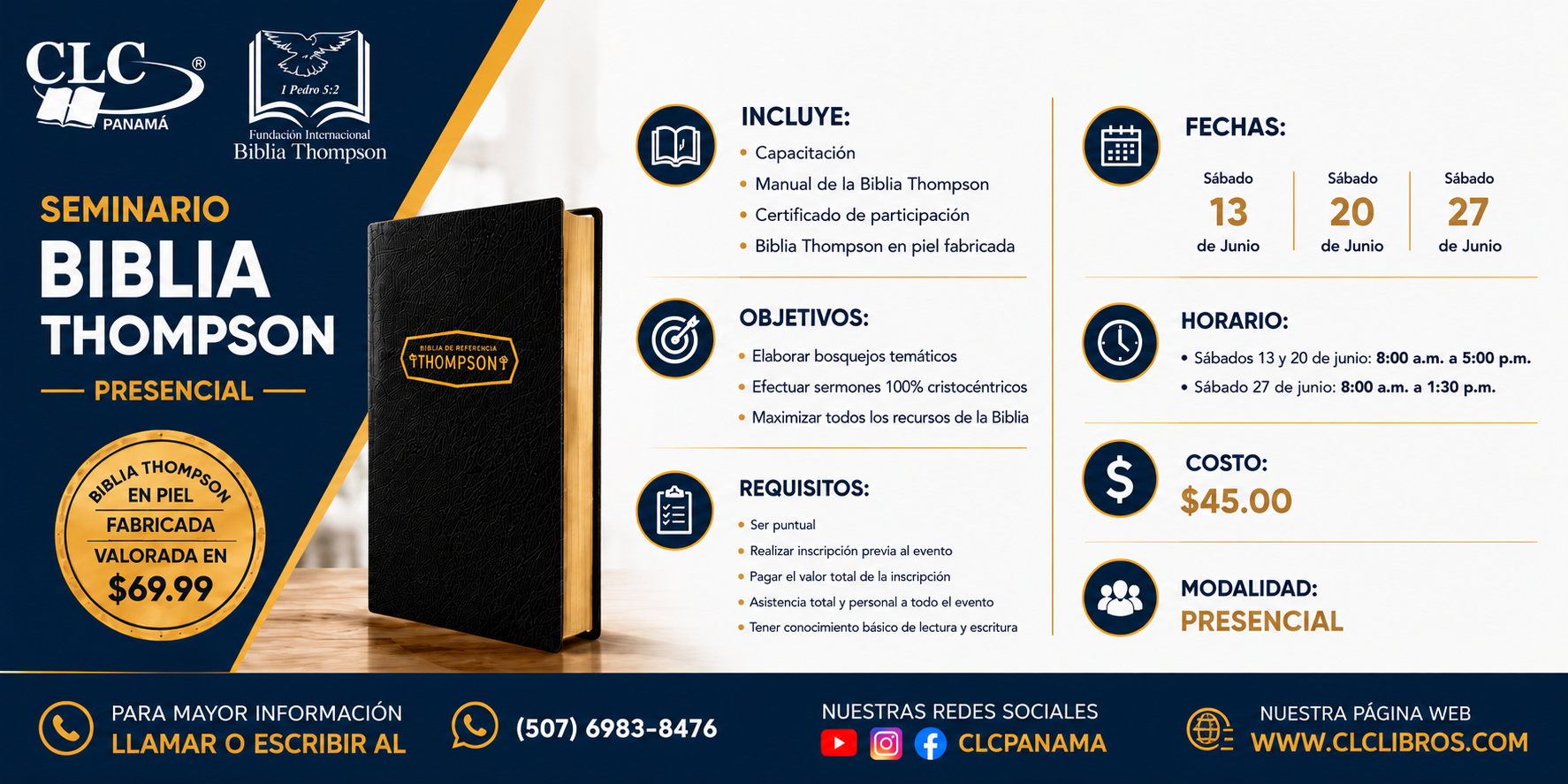 Seminario Presencial Biblia Thompson