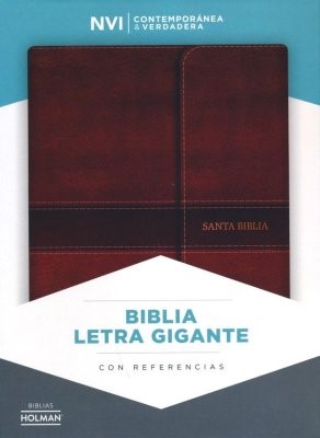 NVI Biblia Letra Gigante (Piel fabricada Marrón Con Broche )