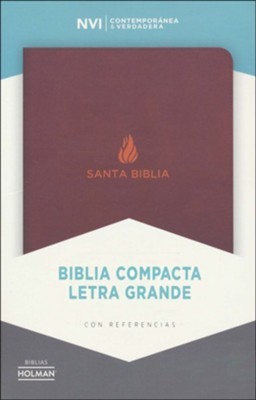 NVI Biblia Compacta Letra Grande (Piel fabricada Marron)
