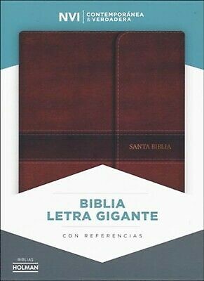 NVI Biblia Letra Gigante Con Índice (Piel fabricada Marron Con Broche Indice)