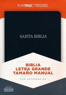 RVR 1960 Biblia Letra Grande Tamaño Manual (piel fabricada Negra Con Indice)
