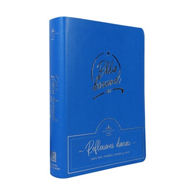RVR60 SBU Biblia Devocional Reflexiones Diarias (Flexible Imitación Piel Color Azul)
