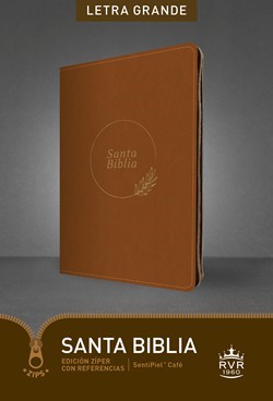 RVR 1960 Biblia Edición Zíper Letra Grande (SentiPiel Café)