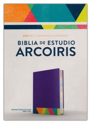 RV1960 Biblia De Estudio Arcoíris Multicolor (Imitación Piel Morado)