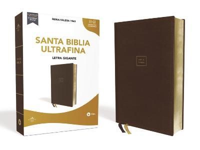 RV1960 Biblia Ultrafina Letra Gigante (Letra Gigante Piel Fabricada Cafe Con Ziper)
