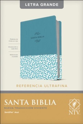 NTV Biblia Edición De Referencia Ultrafina Letra Grande (Semi Piel Azul)