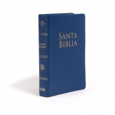 RVR60 Biblia Letra Grande Tamaño Manual (Vinilo Azul)