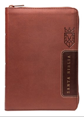 RVR60 Biblia Letra Grande Tamaño Manual (Imitación Piel Café Con Índice)
