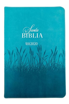RVR 2020 Biblia Edición Zíper Letra Grande (Imitación piel, Turquesa, Canto Plateado)