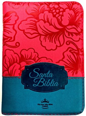 RVR 1960 Biblia Chica de Zíper (Imitación Piel, fucsia/azul)