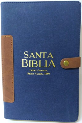 RVR 1960 Biblia Vintage Azul con Broche