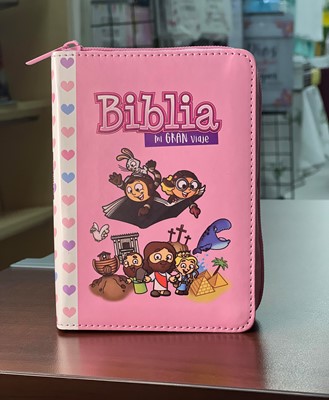 RVR 1960 Biblia Pequeña Mi Gran Viaje - Zíper (Cierre, rosada)