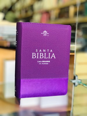 RVR 1960 Biblia Half Jean Letra Grande Lila