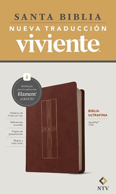 NTV Biblia Ultrafina con Filament (SentiPiel, Brown, letras rojas)