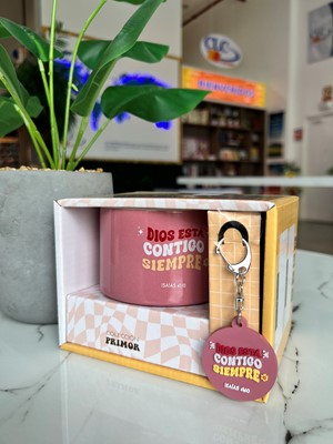 Taza y Llavero Dios está Contigo Siempre (Cerámica)