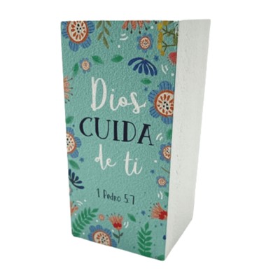Bloque Decorativo Dios cuida de Ti (Madera)
