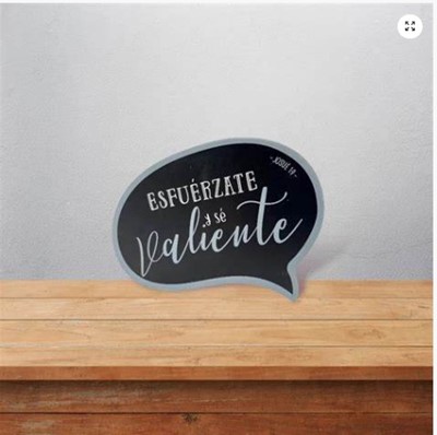 Adorno Diálogo Esfuérzate y Sé Valiente (Madera)