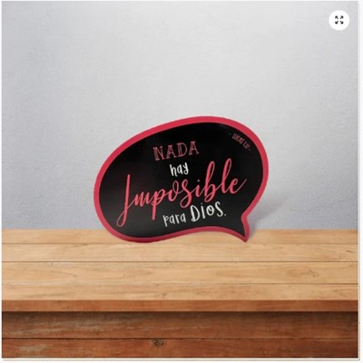 Adorno Diálogo Nada hay Imposible para Dios (Madera)