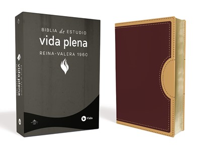 RVR 1960 Biblia de Estudio Vida Plena (Imitación Piel, Rojo-Beige)