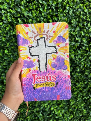 Biblia Jesús para Todos Ilustrada por Héctor Ethan (Imitación de cuero, color marfil)