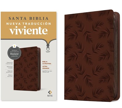 NTV Biblia Letra Grande Ultrafina (SentiPiel, Café, Zíper)