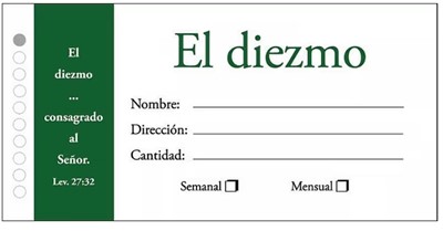 Sobres de Diezmo (Papel, gris con negro)