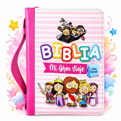 RVR 1960 Biblia Mi Gran Viaje para Niñas Letra Grande (Imitación piel)