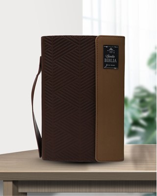 RVR 1960 Biblia Exquisita Café Geométrico (Imitación piel, Café Geométrico, con broche)