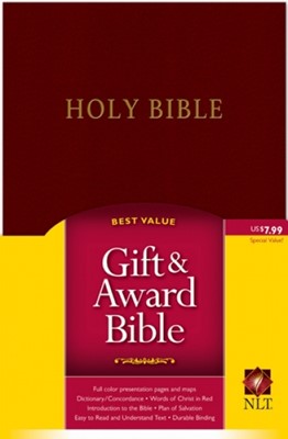 Bible - NLT Gift Award Imit Burgundy (Tapa suave) [Biblia]