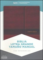 NVI Biblia Letra Grande Tamaño Manual (Piel fabricada Marron Broche)