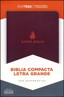 RVR 1960 Biblia Compacta Letra Grande (Piel fabricada Marron)