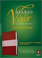 NTV Biblia De Estudio Diario Vivir Letra Grande (Piel Indice)