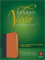 NTV Biblia de Estudio Del Diario Vivir (SentiPiel - Azul/Café claro - Letra Roja)