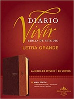 RVR 1960 Biblia de Estudio Diario Vivir Letra Grande (Tapa sentipiel café/café claro)