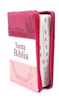 RVR 1960 SBU Biblia De Letra Grande y Concordancia (Tapa en imitación cuero, zíper, Índice, rosado, )