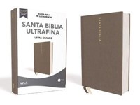 NBLA Biblia Ultrafina Letra Grande Tamaño Manual (Tapa Dura Tela Color Gris)