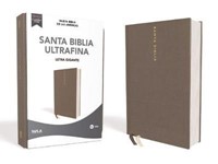 NBLA Biblia Ultrafina Letra Gigante Letra Roja (Tapa Dura Tela Color Gris)