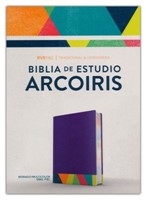 RV1960 Biblia De Estudio ArcoIris Multicolor (Imitación Piel Morado)