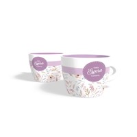 Taza Floral Ora, Espera, Confía (Cerámica)