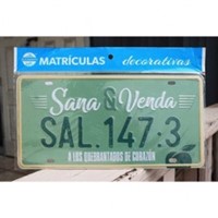 Placa para Auto Sana y Venda (Metálico)