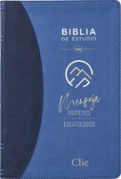 RVR Biblia de Estudio del Mensaje Profético y Escatológico (Imitación Piel - Dúo Azul - Índice)