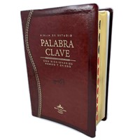 RVR 1960 Biblia de Estudio Palabra Clave (Piel Italiana Marrón con Índice)