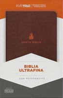 RVR1960 Biblia Ultrafina con Referencias (Imitación Piel, marrón)