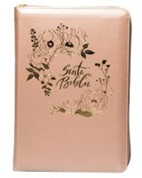 RVR 1960 Biblia Manual Rosa Perla Letra Gigante (Imitación Piel, rosa perla, zíper, índice)