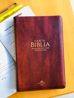 RVR Biblia Colección Clásica Café Letra Grande (Imitación Piel, Canto Dorado, Café, Zíper)