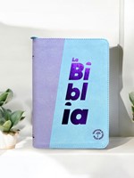 TLA La Biblia Duotono (Imitación Piel, Duotono Lila y Celeste, Zíper)