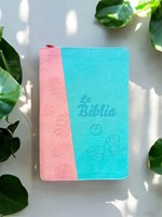 TLA La Biblia Duotono (Imitación Piel, Duotono Rosa y Verde Menta, Zíper)