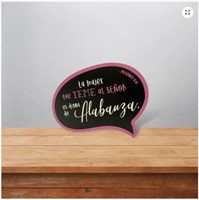 Adorno Diálogo La Mujer que teme al Señor (Madera)