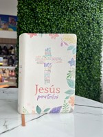 Biblia Jesús para Todos Ilustrada por Héctor Ethan (Imitación de cuero, color marfil)