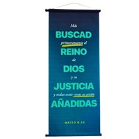 Pergamino: Más buscar primeramente el Reino de Dios (Lona)